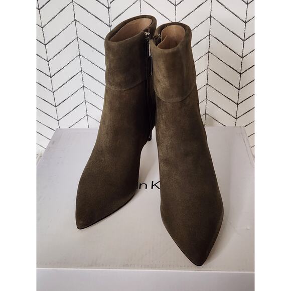 Calvin Klein Women's Genteel Fold Over Stiletto Dress Booties - Picture 2 of 8